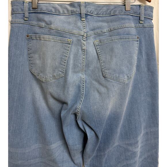 INC International Concepts Ankle Jeans Size 16W Stretch Distress Leopard EUC - Picture 6 of 10